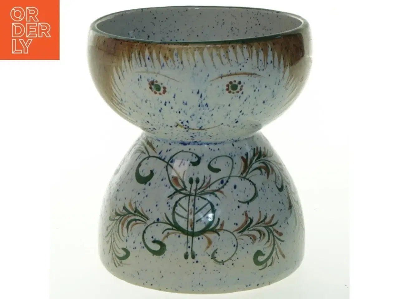 Billede 1 - Keramik blomsterpotte med dekoration (str. 14 cm)