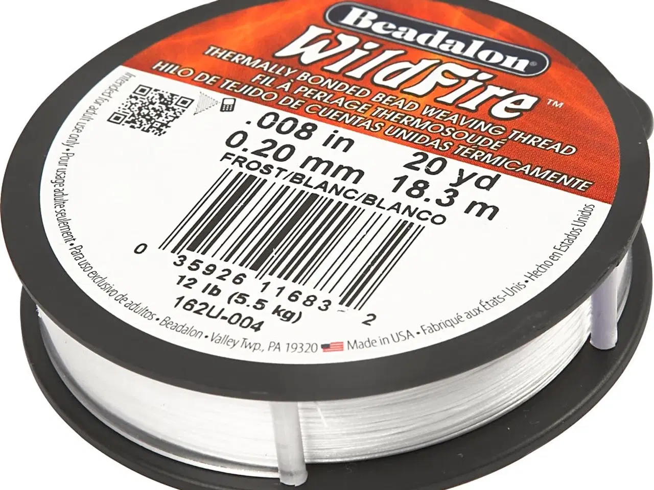 Billede 1 - Ekstra stærk hvid smykketråd 0,2 mm - 18,30 m