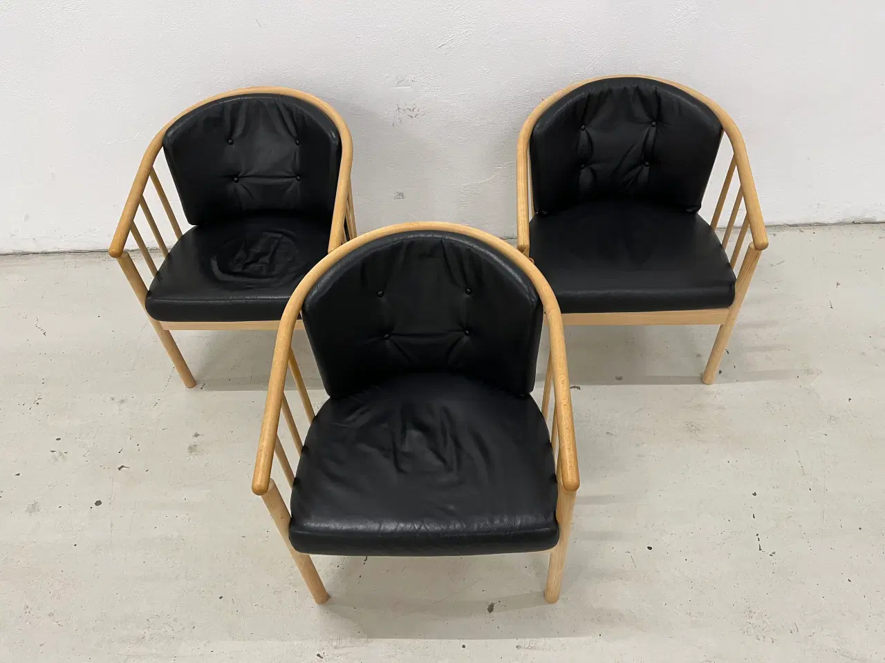 Billede 5 - Stouby Bella Loungestole med sort semianilin læder