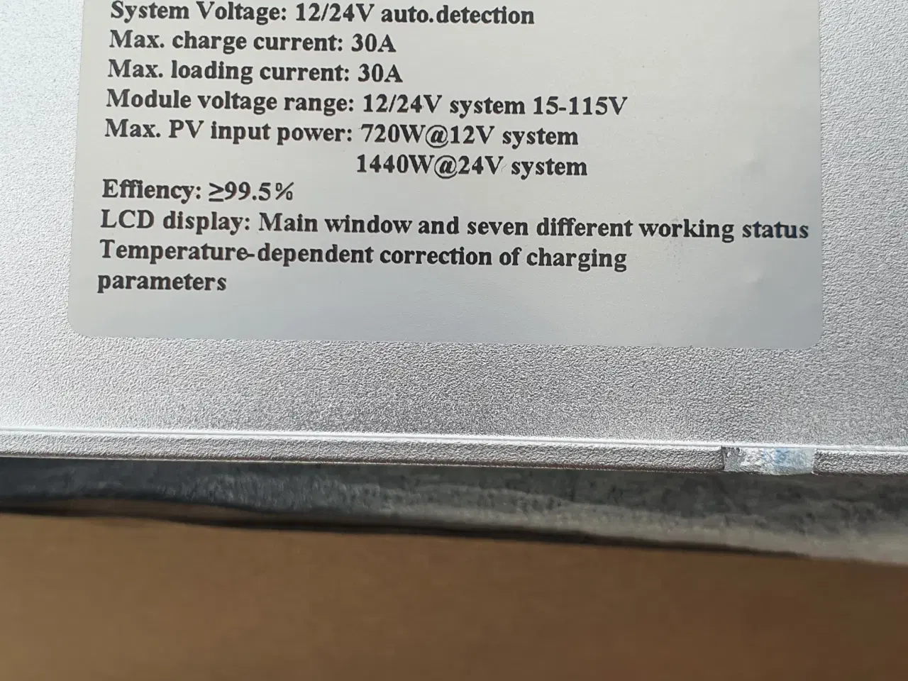 Billede 3 - MPPT Solar Charge Controller 12/24‑50D – 30 A 