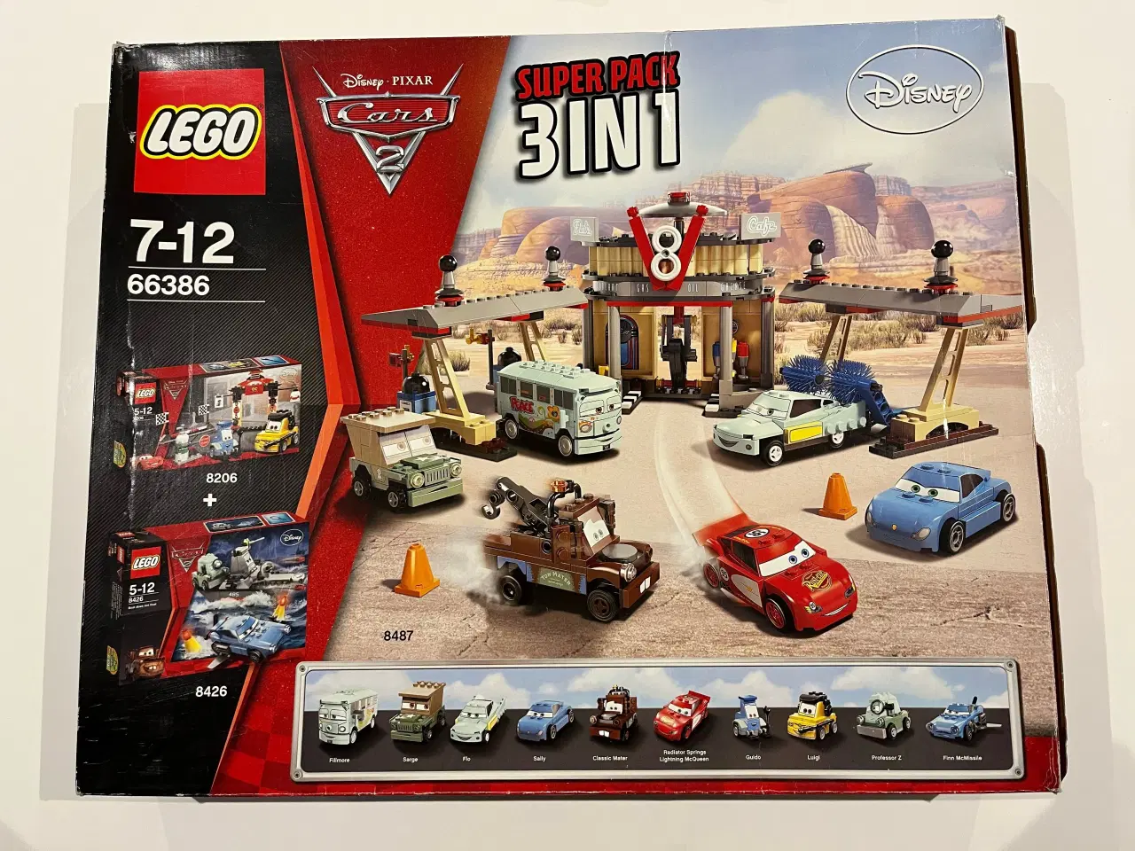 Billede 1 - LEGO Cars 2 nr. 66386 - Flo's V8, Spionskib mm.