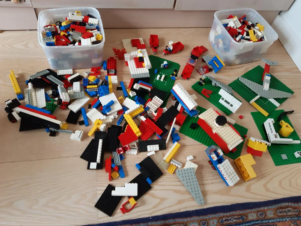 Billede 1 - Lego, bl legoklodser, hus, fly, skib, bil, 1970-80