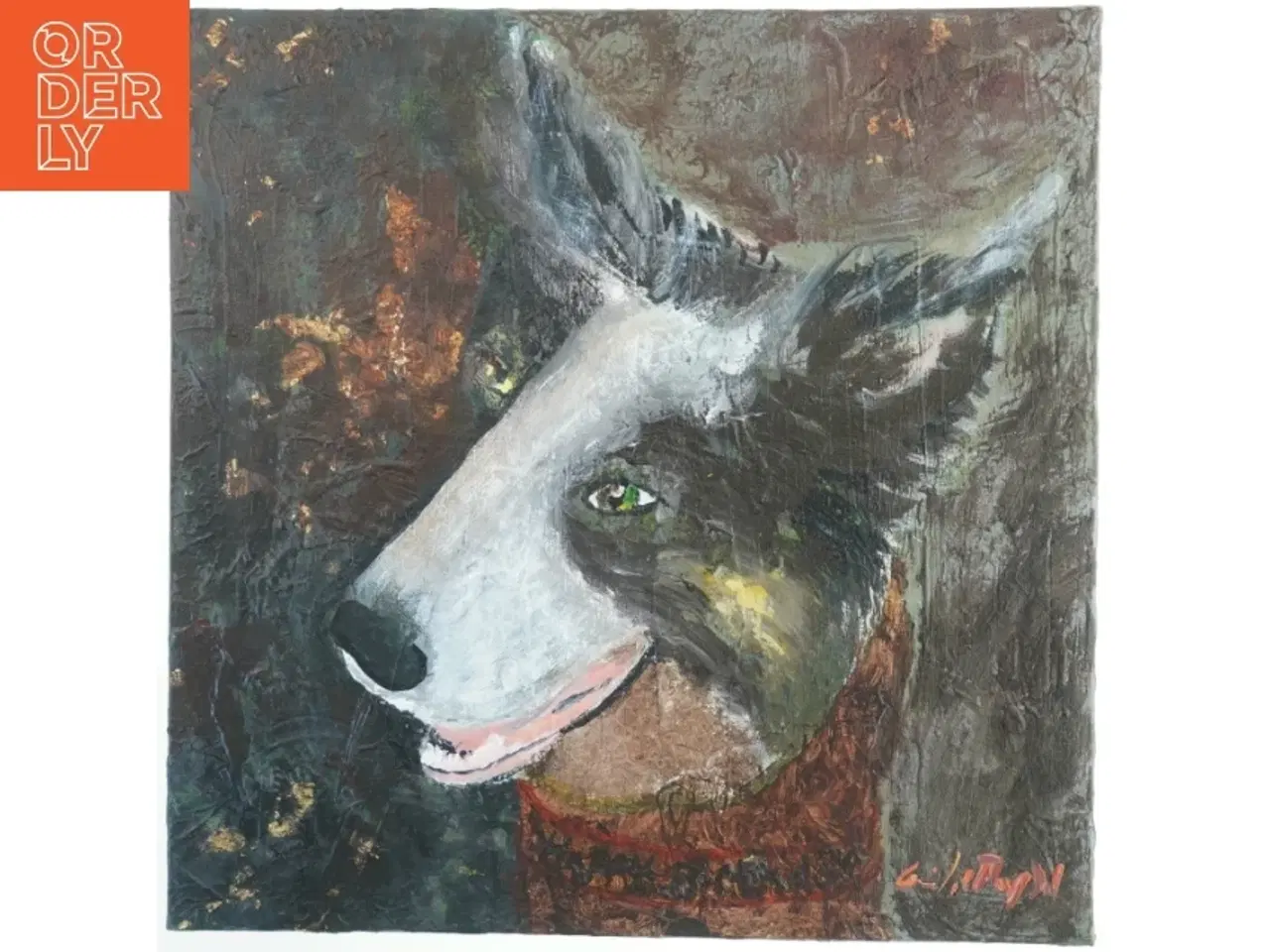 Billede 1 - Maleri af hund (str. 50x50 cm)