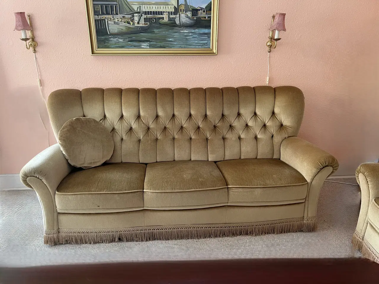 Billede 1 - Velour sofa 3 personer 
