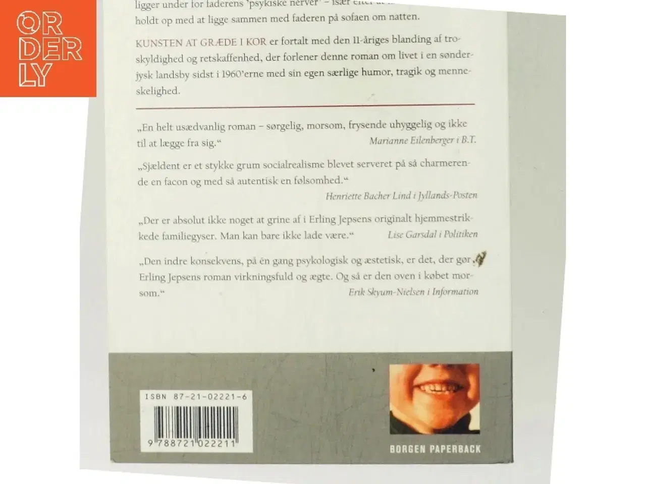 Billede 3 - Kunsten at græde i kor : roman af Erling Jepsen (f. 1956) (Bog)