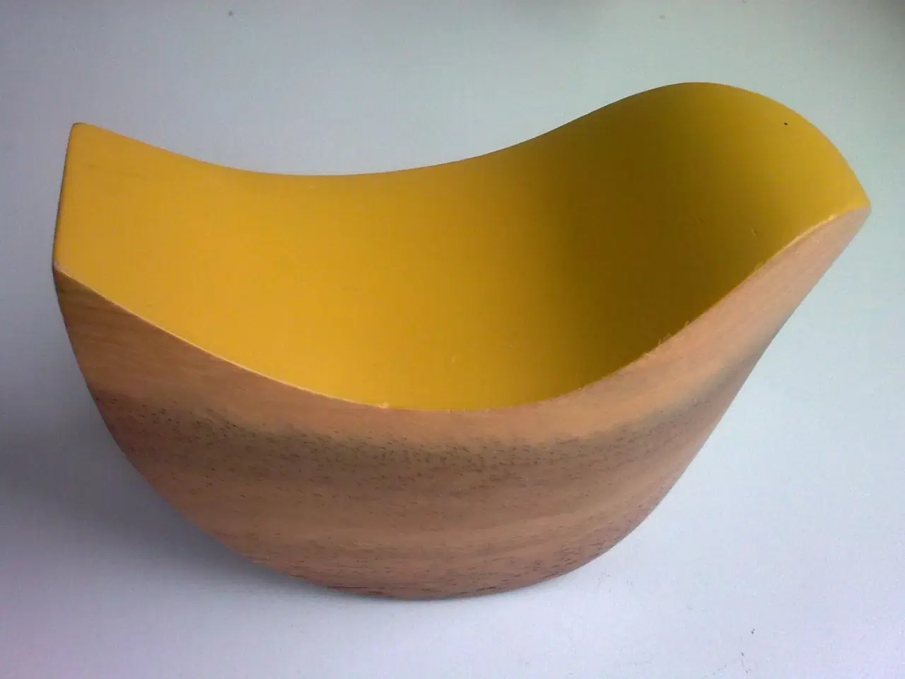 Billede 5 - Gul fugl i mærkeligt træ MASSIV skulptur figur