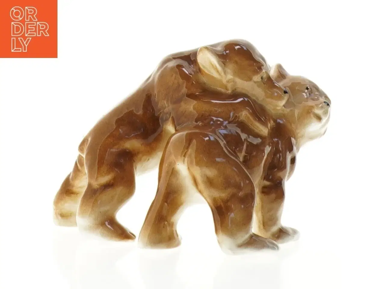 Billede 5 - Porcelænsfigur af to legende brune bjørne (str. 19 x 13 x 13 cm)