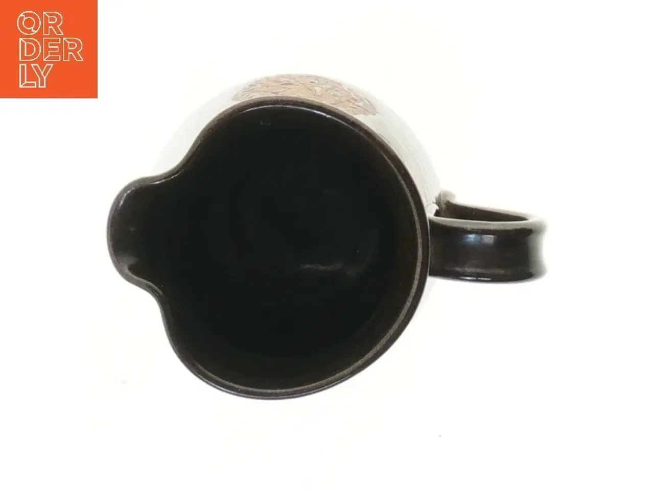 Billede 2 - Keramikkande med håndtag fra Ravnild (str. Ø 10 cm længde 15 cm)