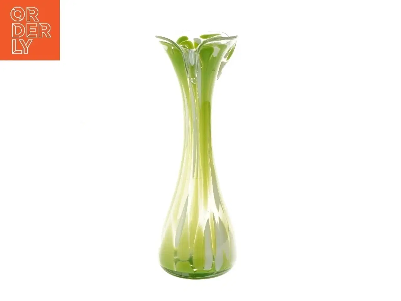 Billede 4 - Glasvase med mønster (str. 27 cm)