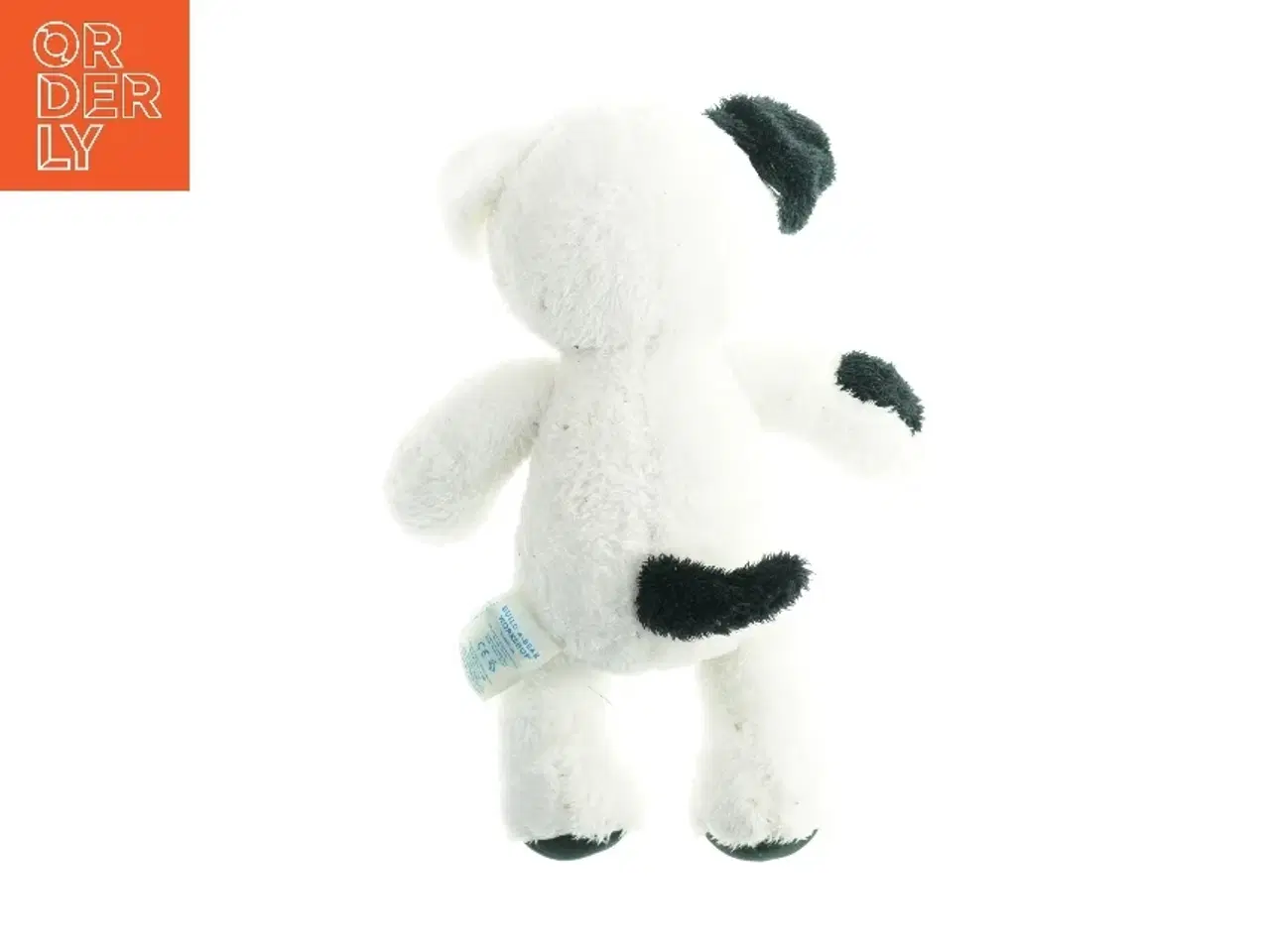 Billede 2 - Hvid og sort plyshund (str. 40 cm)