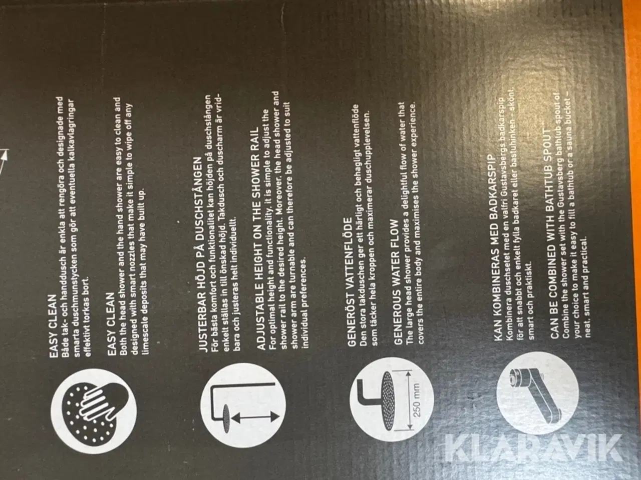 Billede 8 - Brusesæt til badeværelser Gustav Berg Estetic Round 4 styks