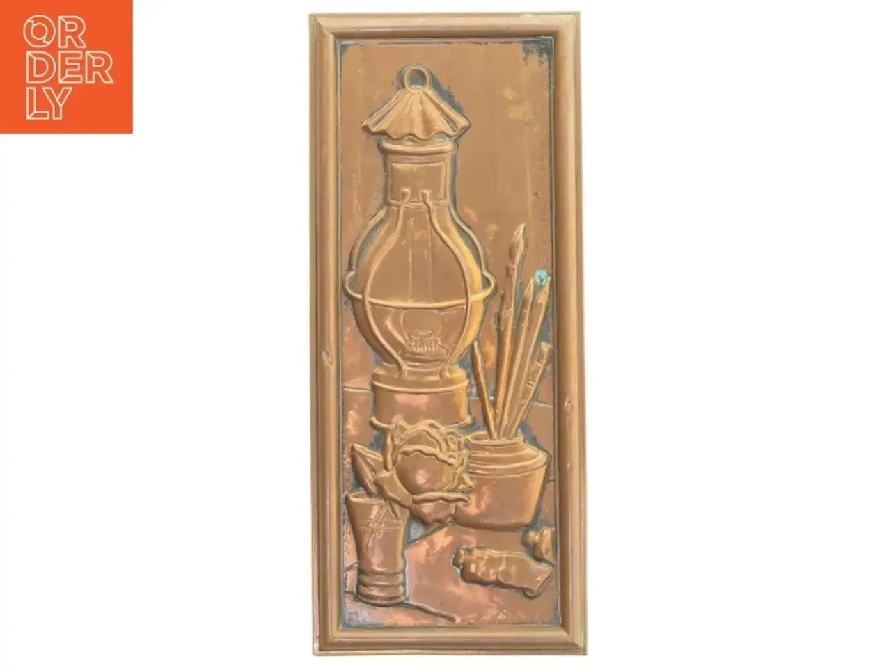 Billede 1 - Dekorativ kobberrelief (str. 37x16 cm)