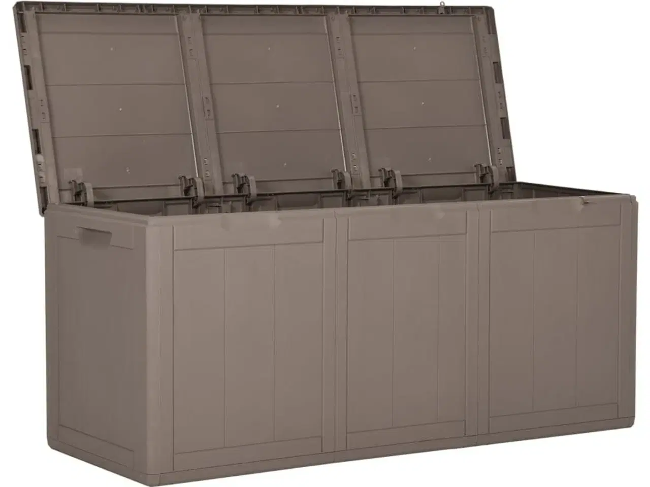 Billede 2 - Opbevaringskasse til haven 270 l PP-trælook brun