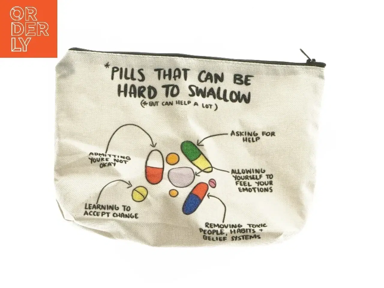 Billede 3 - Kosmetikpung med tekst (str. 26x20 cm)