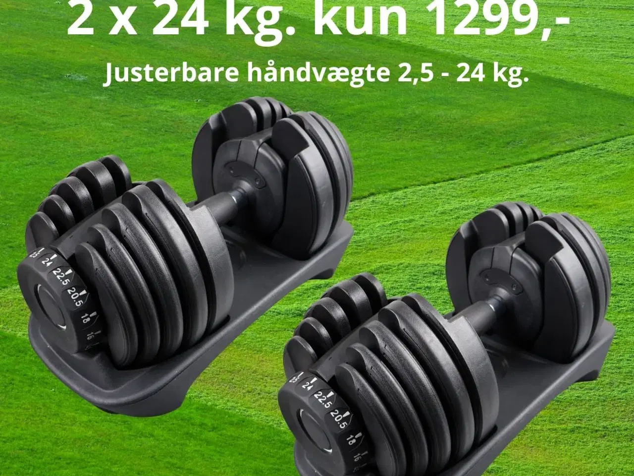 Billede 2 - Justerbare håndvægte 2 x 24 kg. Helt nye
