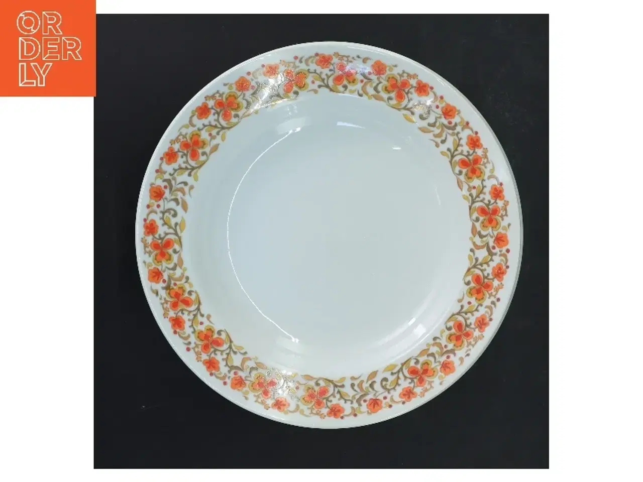 Billede 3 - Sæt af 6 dybe tallerkener med blomsterdekoration fra Schmidt (str. 6 stk Ø 21 cm)