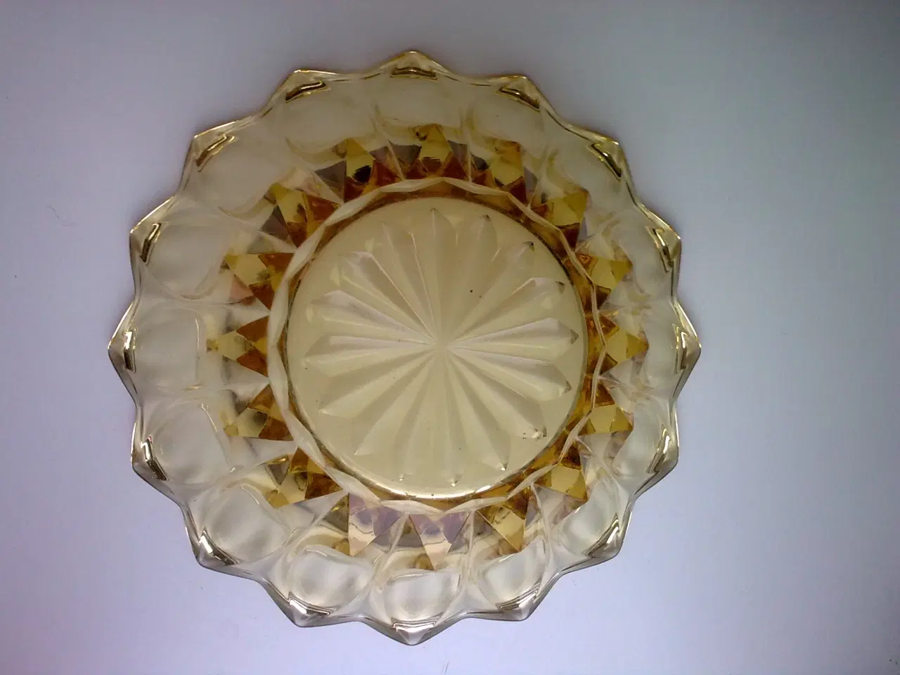 Billede 4 - Gul glas skål retro SOLO salg & rav tone