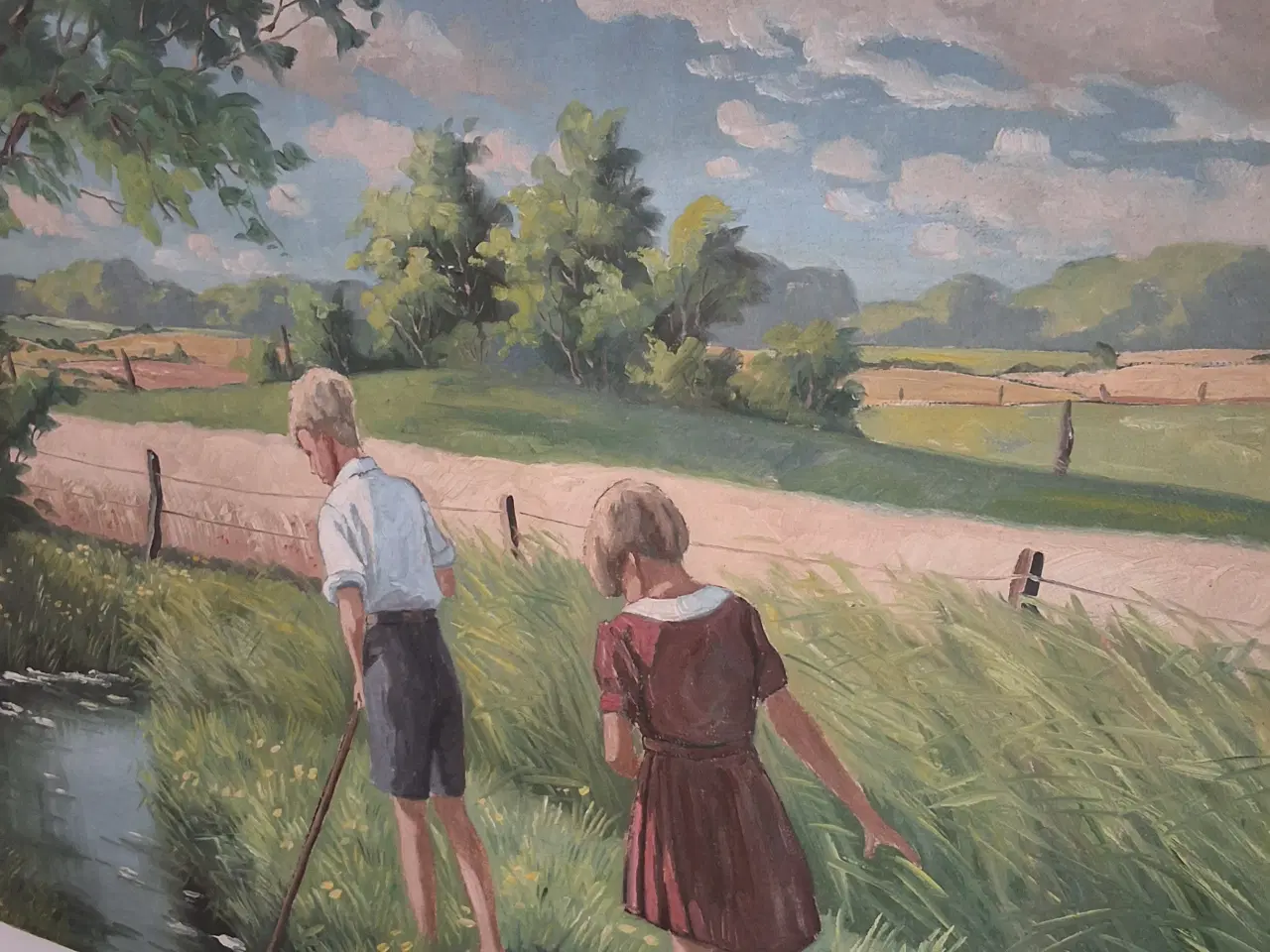 Billede 3 - Stort, stilfuldt oliemaleri