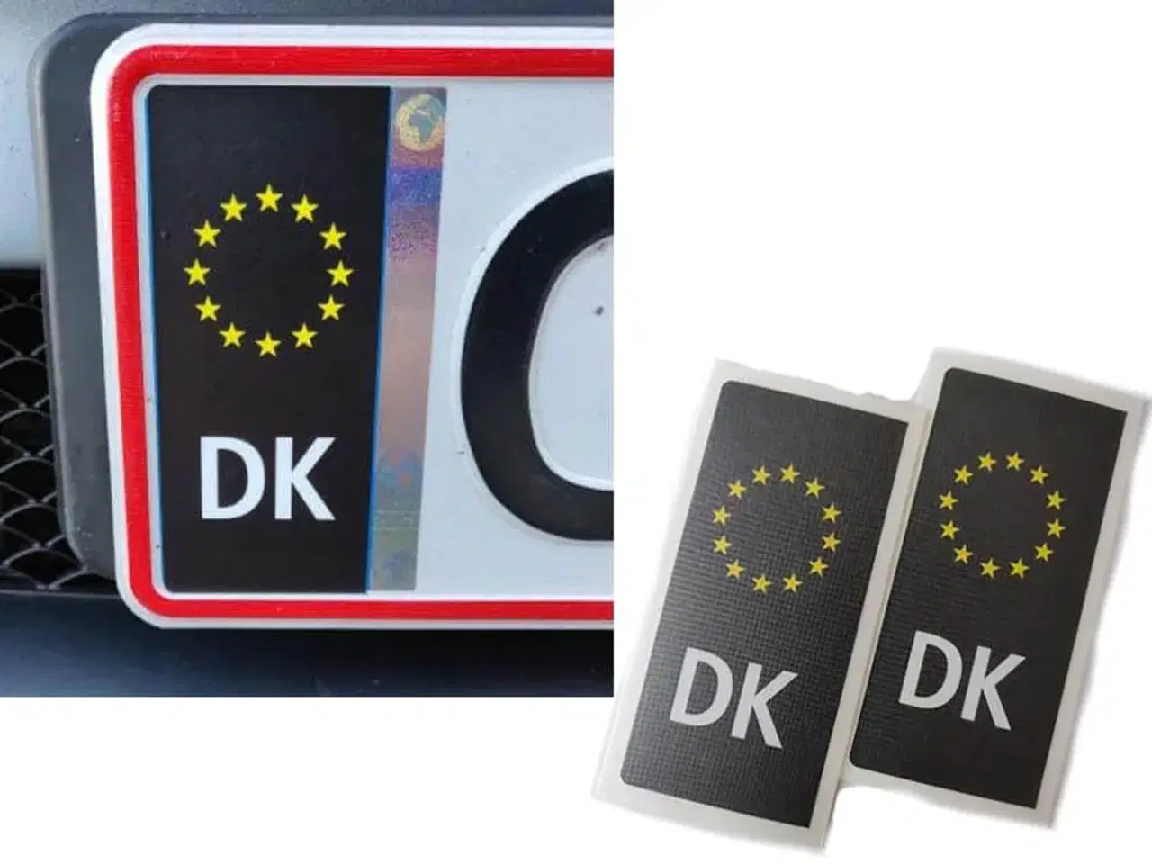 Billede 4 - Sorte DK nummerplade klistermærker