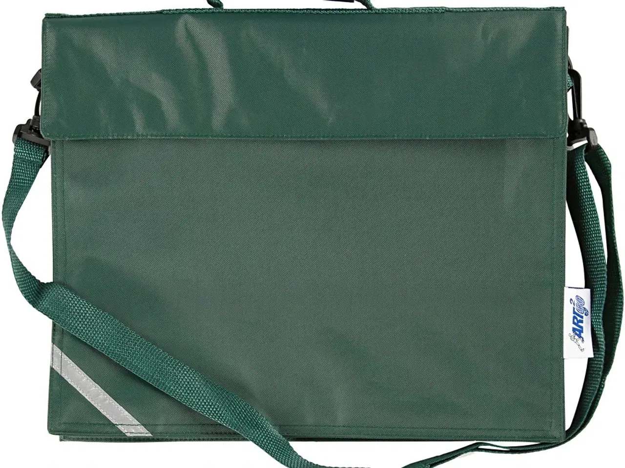 Billede 1 - Grøn Skoletaske med Aftageligt Penalhus - 36x31 cm