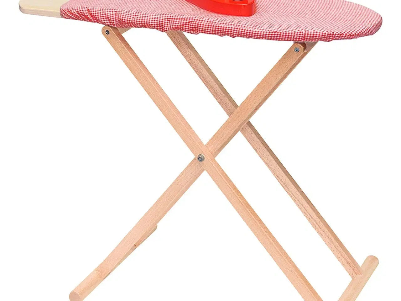 Billede 1 - VIGA Strygebræt i Træ med Strygejern - 61x51 cm