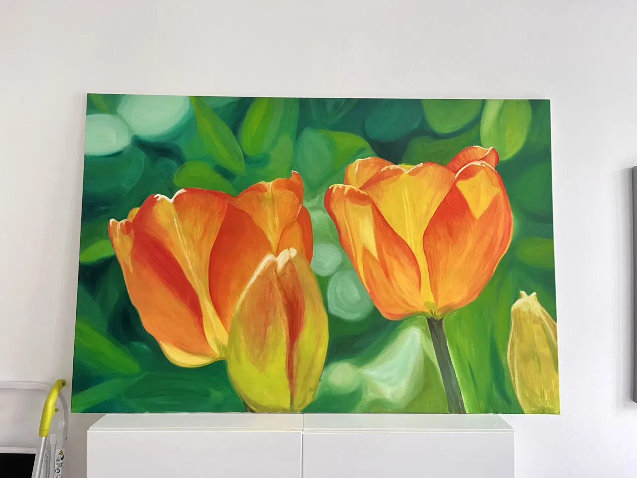 Billede 1 - Maleri af tulipaner / naturmaleri