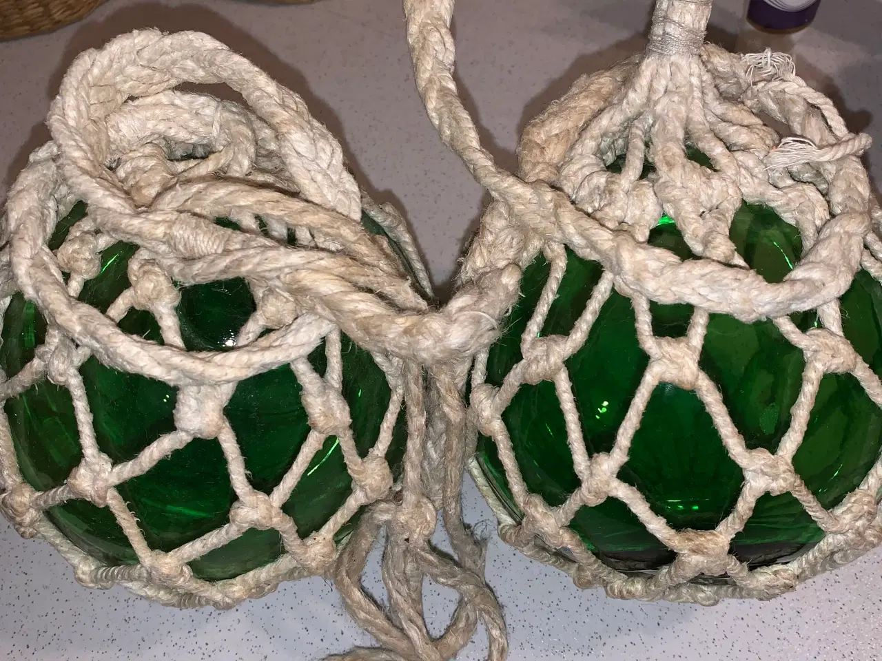 Billede 2 - 2 Gamle fiskekugler i flot grøn