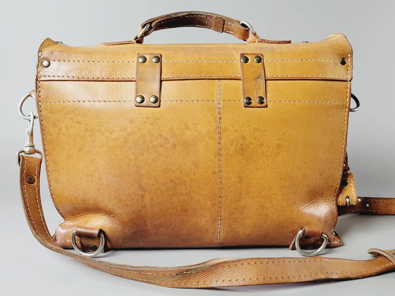 Billede 4 - ⭐️· Vintage kernelæder taske / dokumentmappe