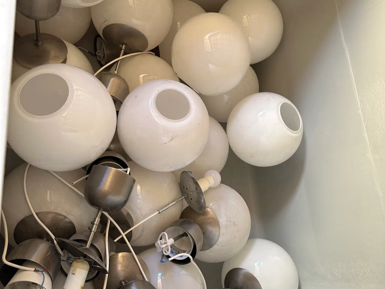 Billede 2 - 18 stk glaskugle lamper 