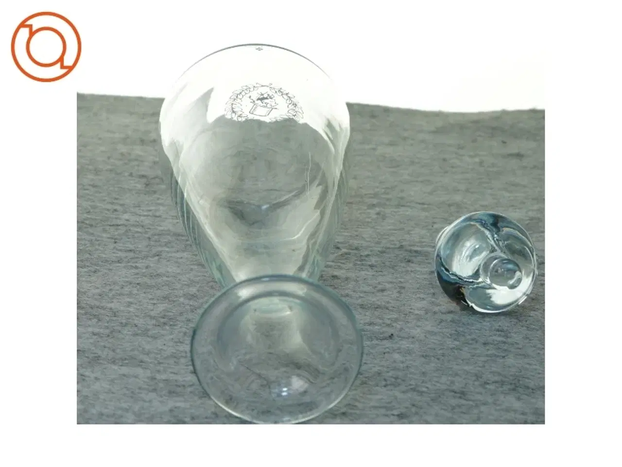 Billede 2 - Glas karaffel fra Holmegaard (str. 29 x 11 cm)