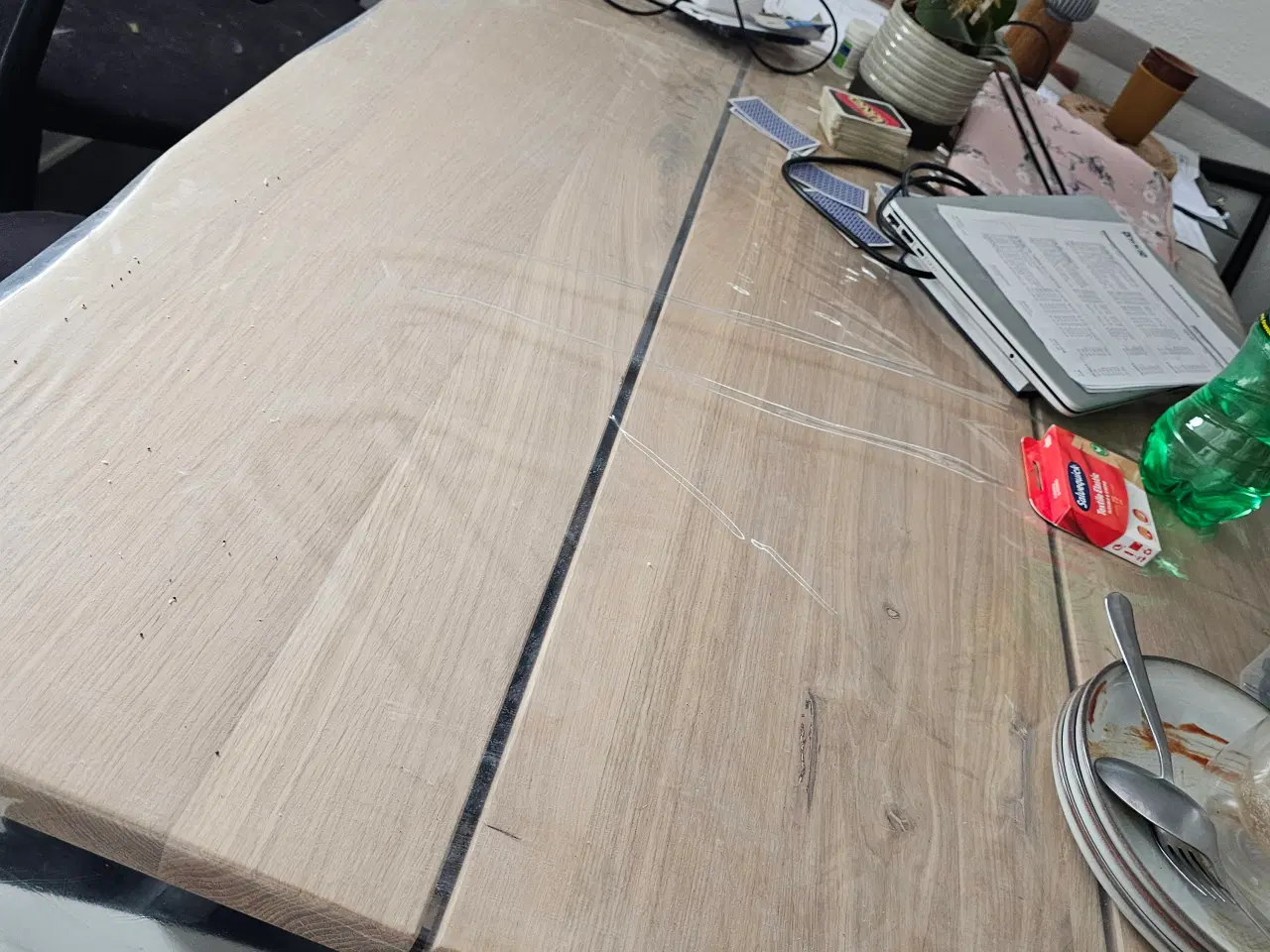 Billede 1 - CHOK Pris 3800kr Massiv plankebord i egetræ 