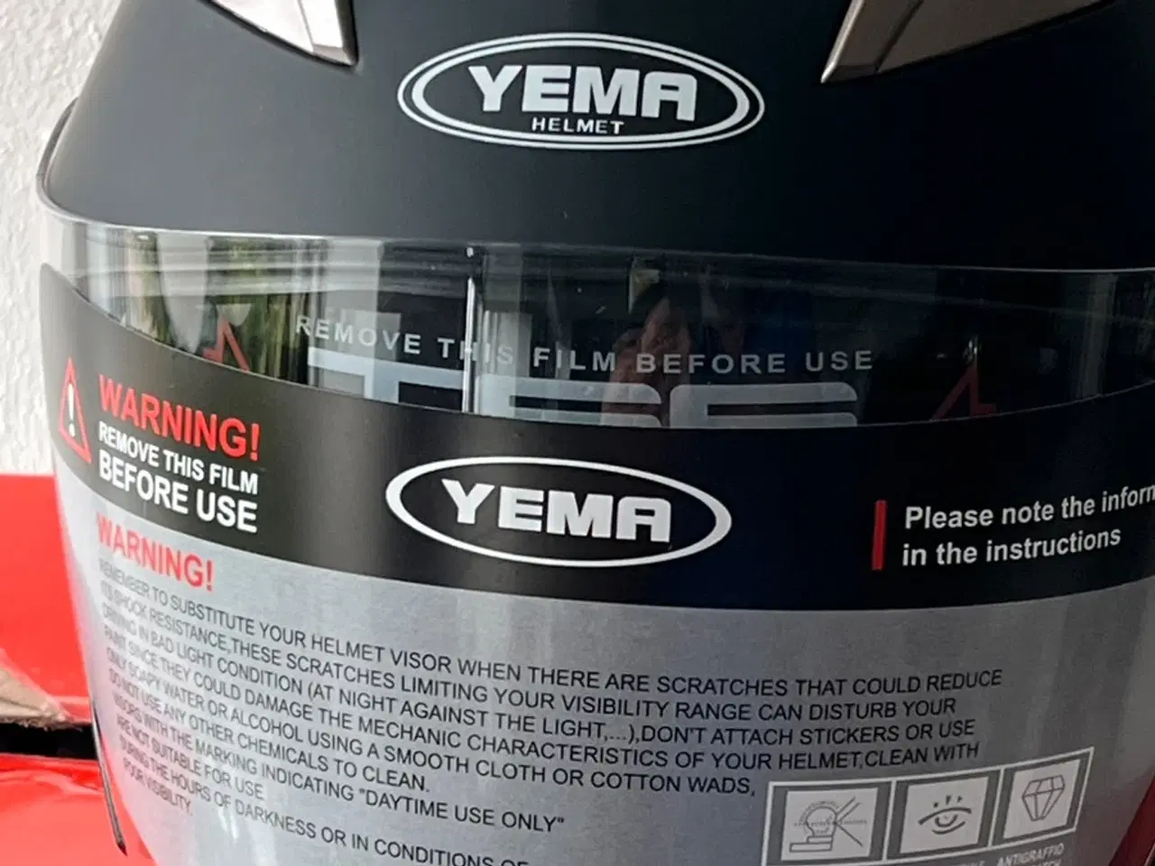 Billede 3 - NY ubrugt Jethjelm YEMA med visir + solbeskyttelse