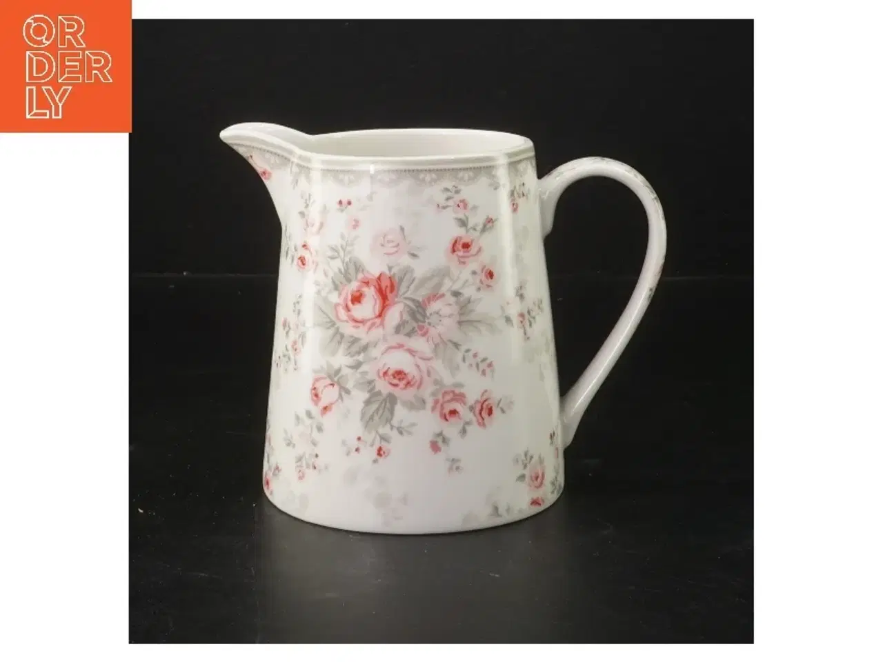 Billede 1 - Porcelænskande med blomster fra Greengate (str. 12 cm)