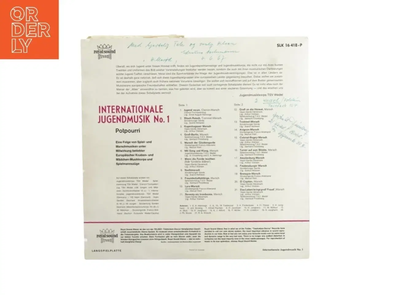 Billede 2 - Internationale Jugendmusik No. 1 Vinylplade