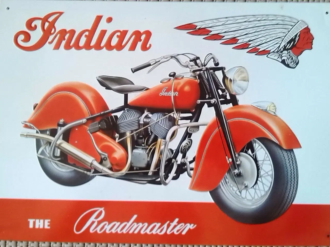 Billede 1 - MC, Indian Blikskilt.