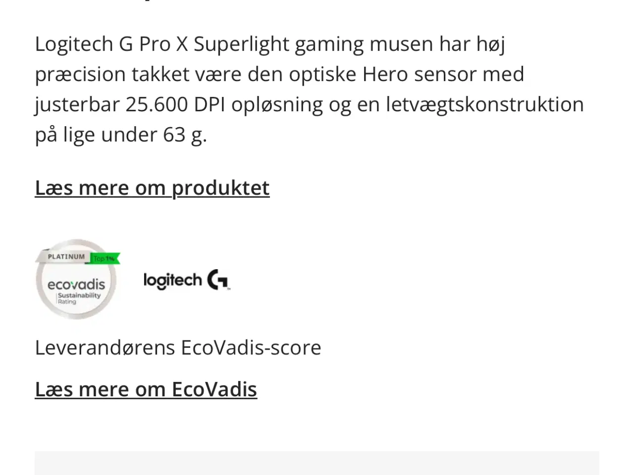 Billede 2 - Logitech G Pro X Superlight trådløs gaming mus (so