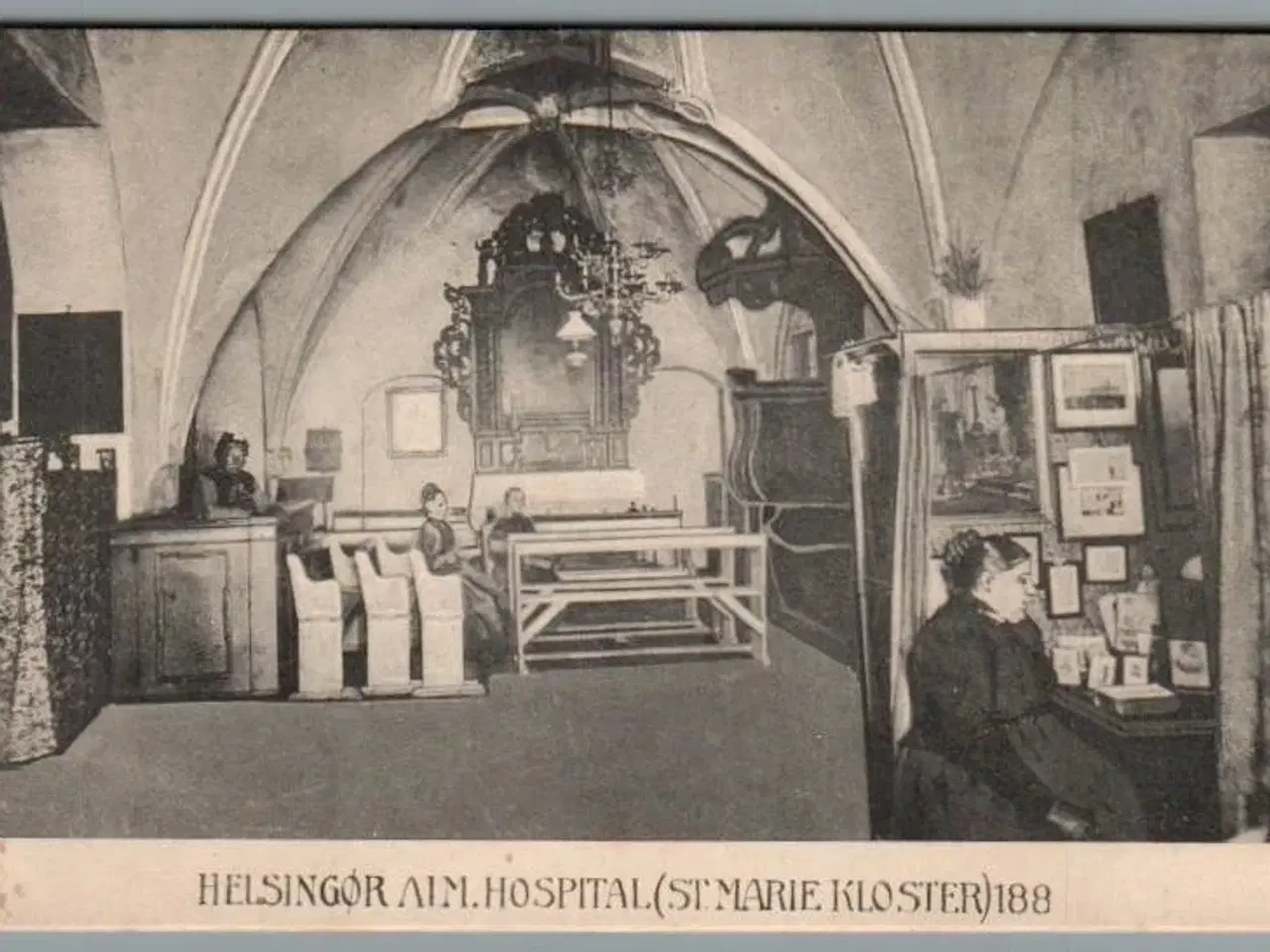 Billede 1 - Helsingør Alm. Hospital (St.marie kloster) 1888 - Postkort - Ubrugt