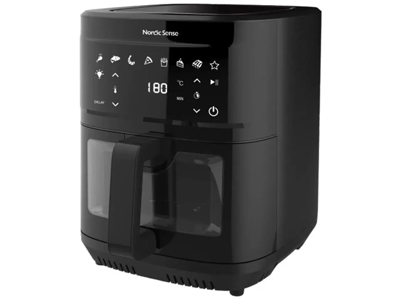 Billede 1 - Airfryer 2000 watt 9 liter Sort, Nordic Sense