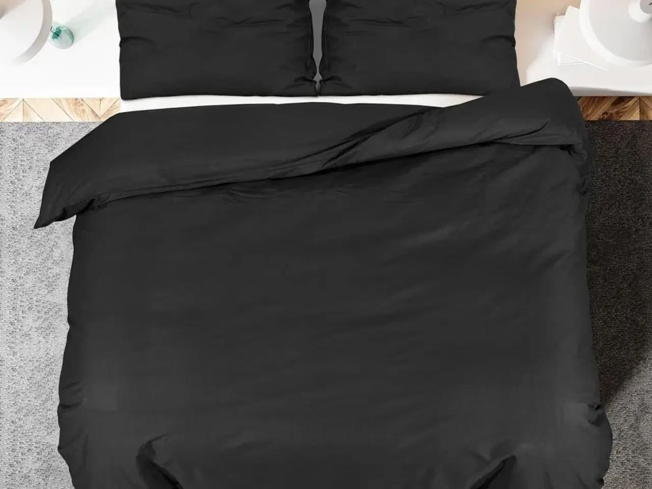 Billede 8 - Sengetøj 200x220 cm bomuld sort