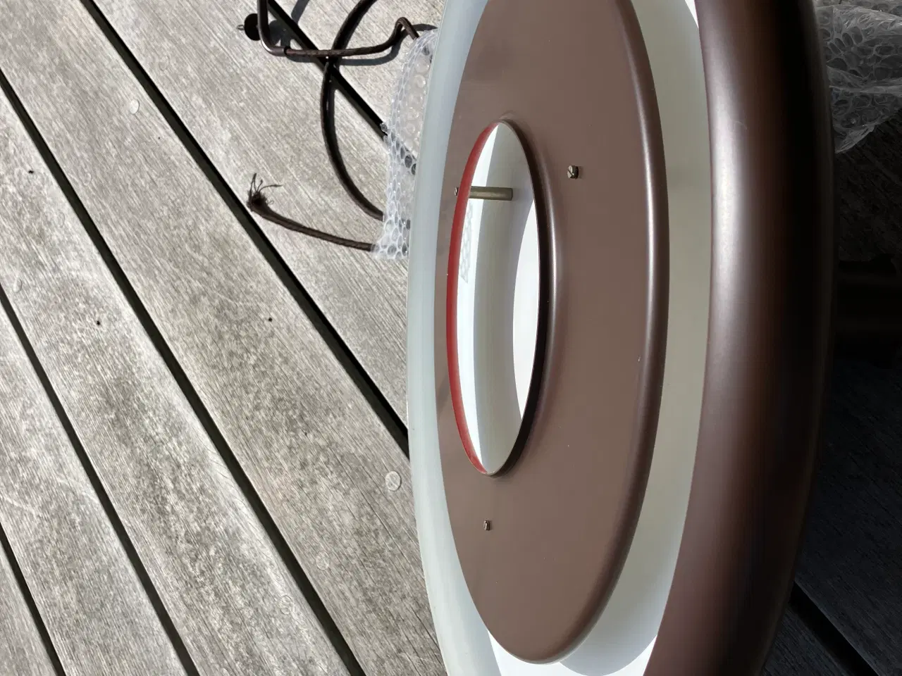 Billede 4 - Pæn brun loftslampe i metal