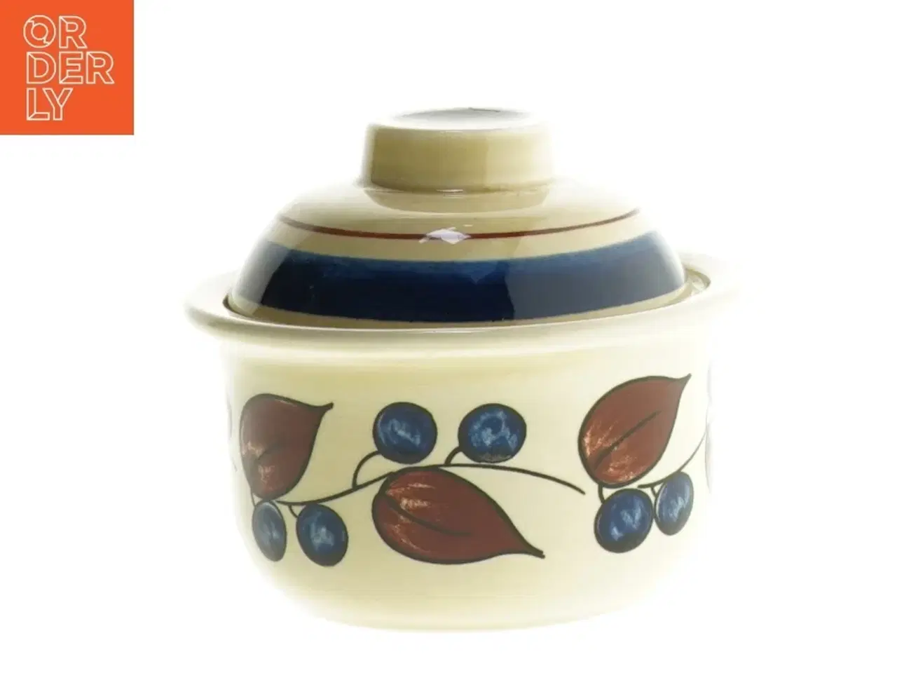 Billede 1 - Porcelænskrukke med låg (str. 10 x 11 cm)