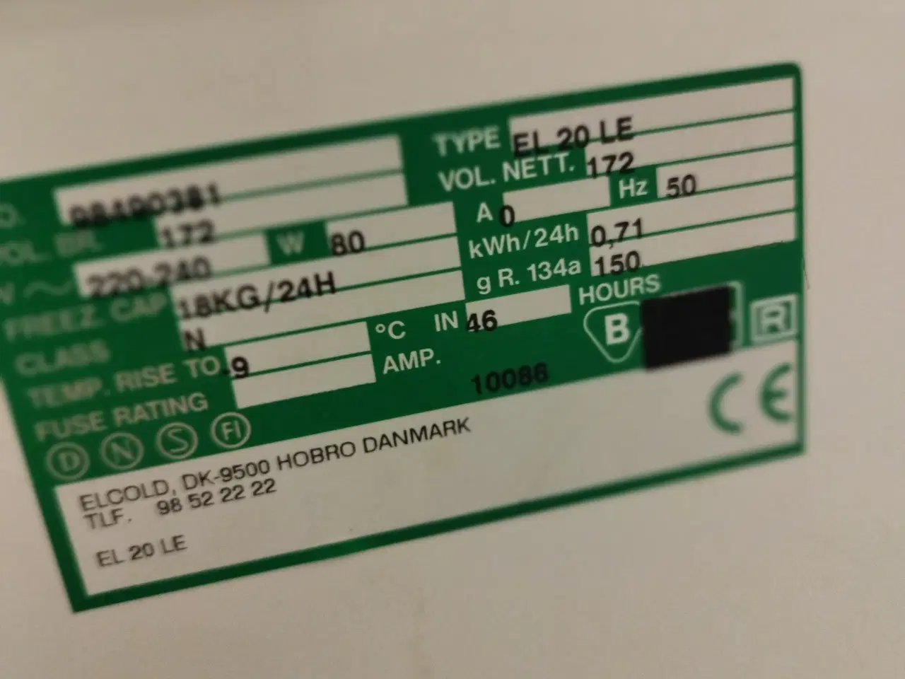 Billede 2 - 172 liter El Cold fryser EL20LE