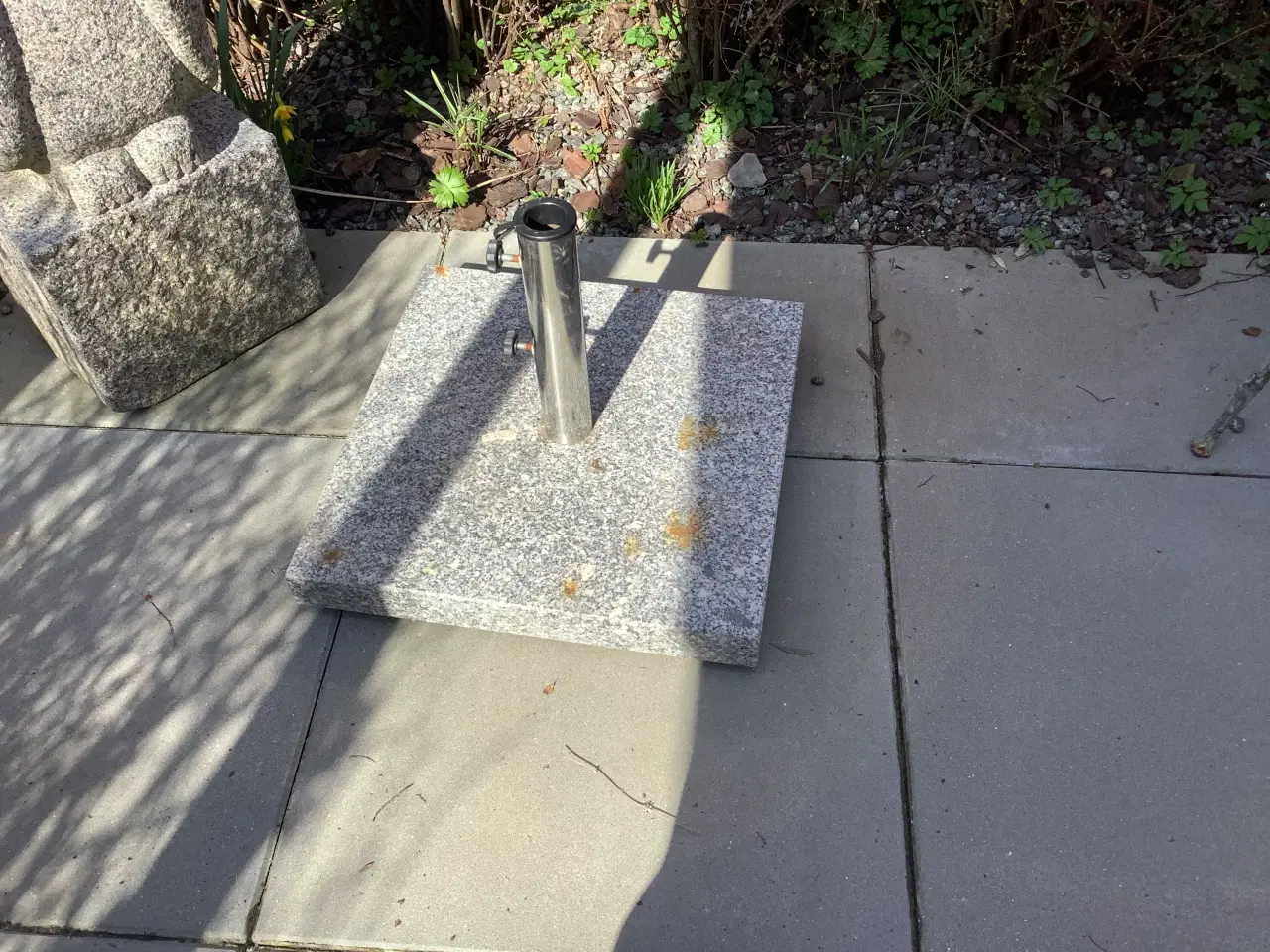 Billede 1 - Parasolfod grå granit