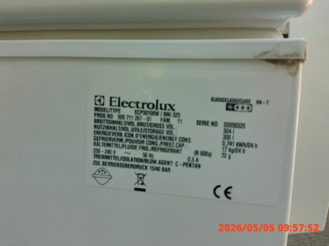 Billede 3 - Electrolux 300 liter kummefryser