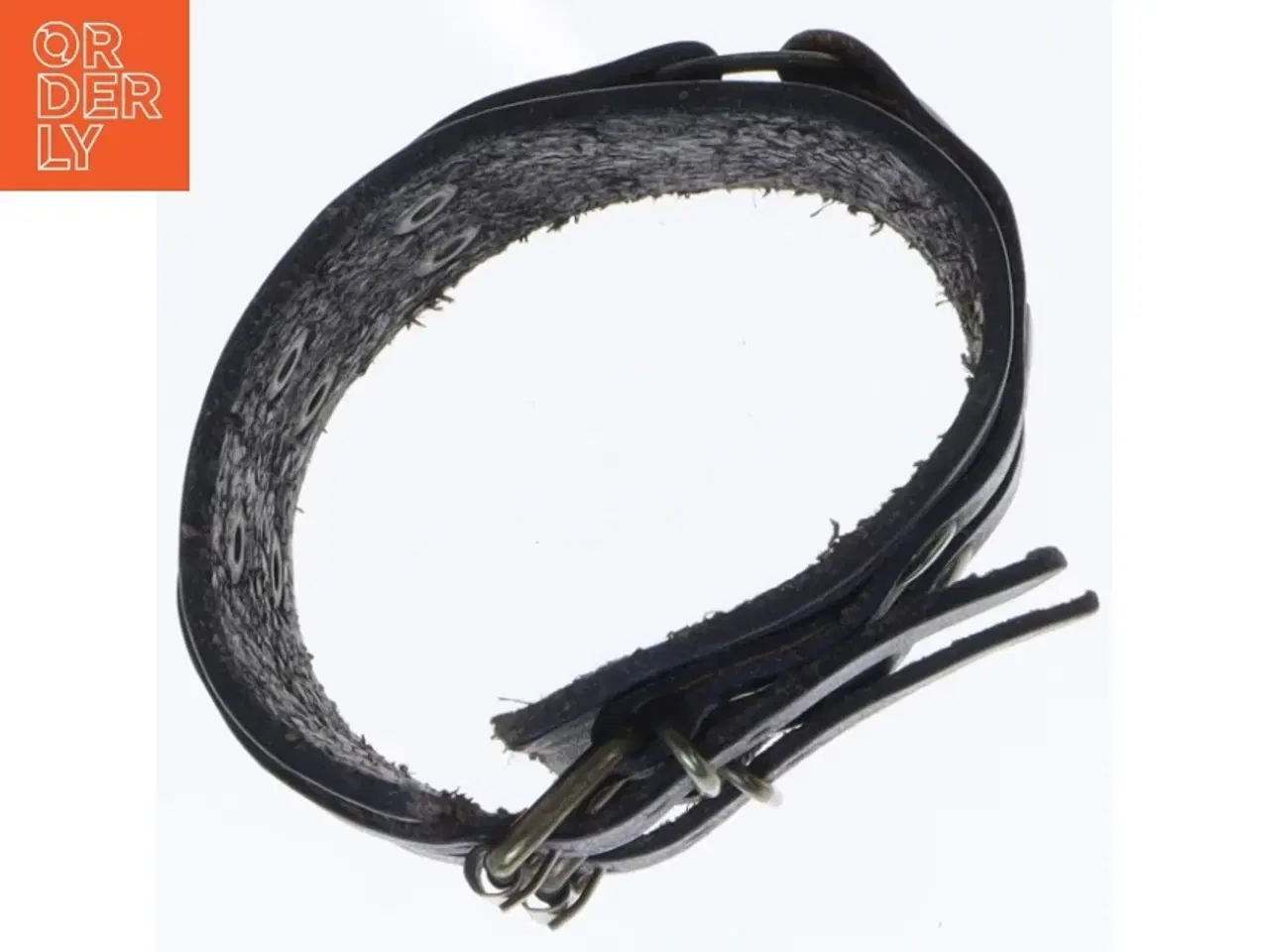 Billede 3 - Læderarmbånd med nitter (str. 8 cm)
