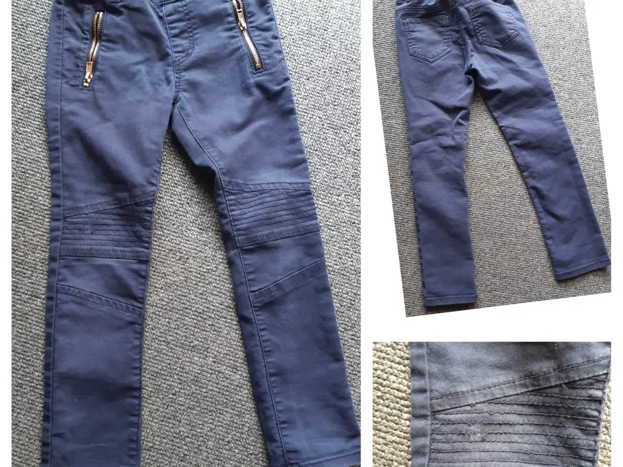 Billede 1 - Str. 104 Mørkeblå bukser H&M.