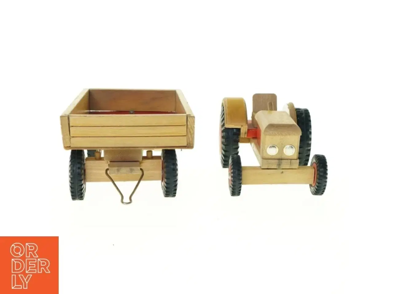 Billede 4 - Træ legetøj Traktor med lad (str. 66 x 18 cm)