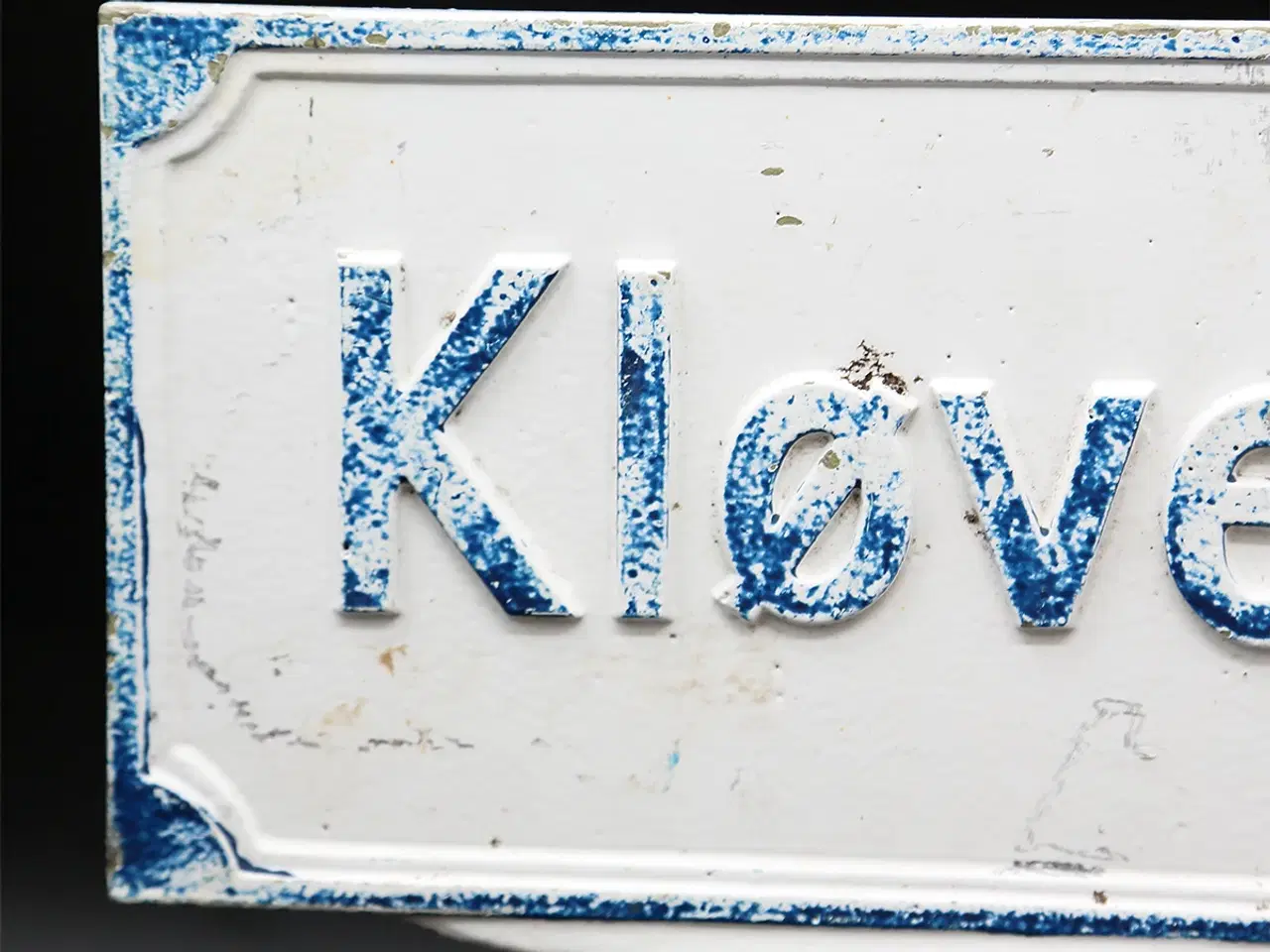 Billede 7 - Vintage dansk vejskilt “Kløverdalen” i aluminium