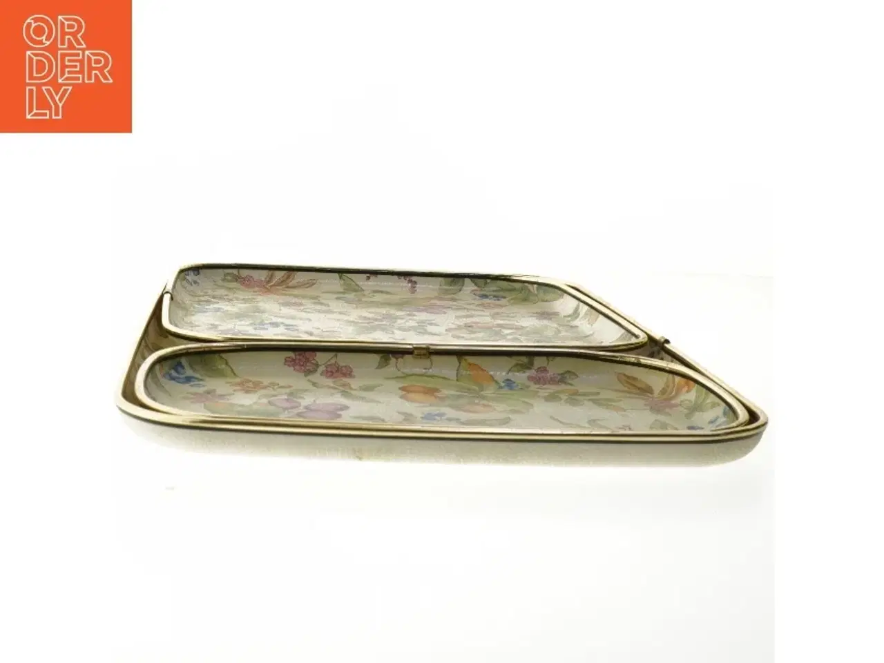Billede 4 - Dekorative bakker med blomstermotiv (str. 46x30 cm)