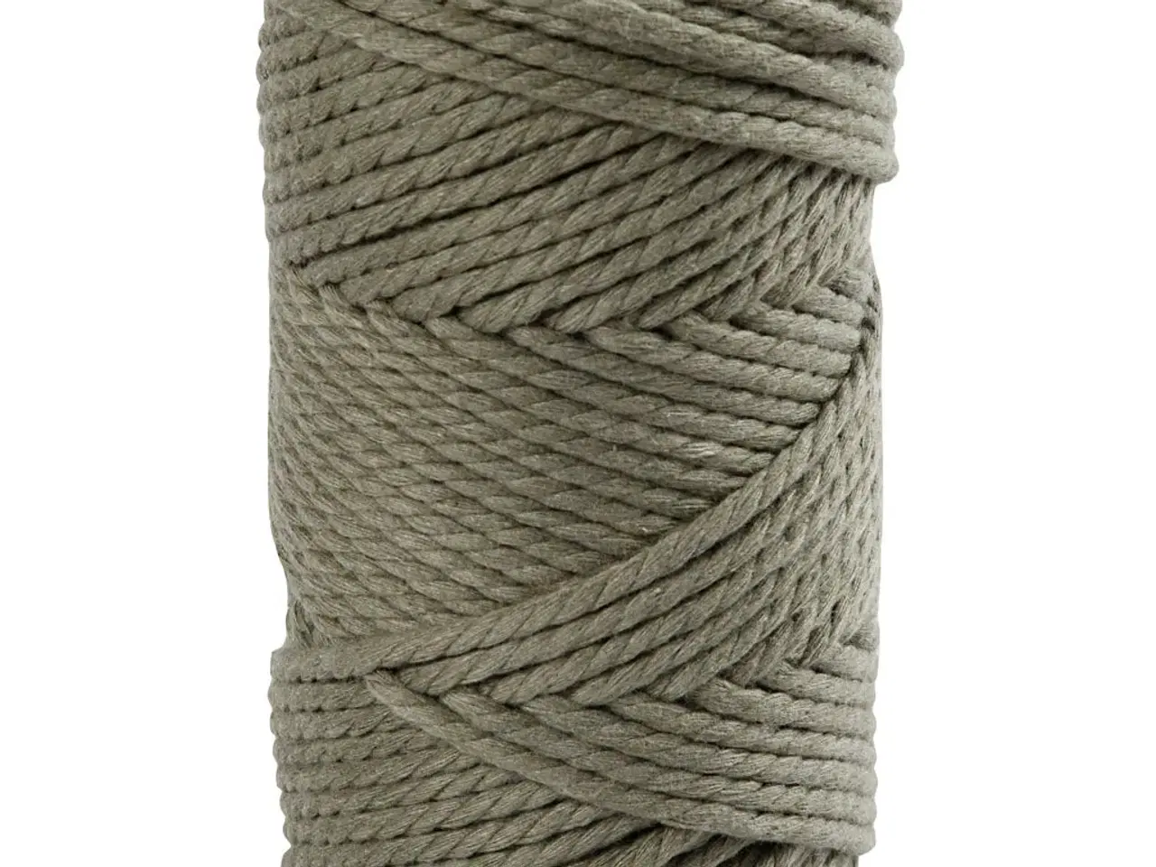 Billede 1 - Macramé Reb - Mos Grøn, 55m, 4mm, Bæredygtigt Garn